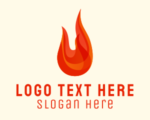 Hot Flaming Torch Logo