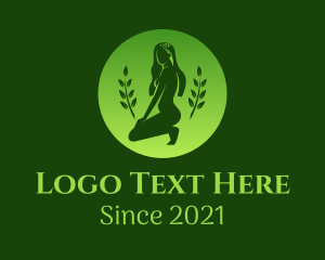 Massage Therapy - Sexy Nature Woman logo design