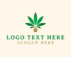 Hemp - Cannabis Natural Oil logo design