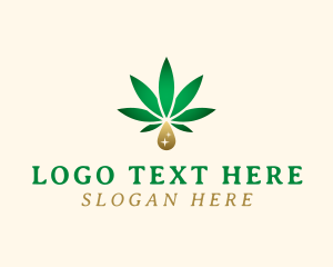 Green - Cannabis Natural Oil logo design