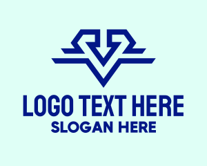 Twitch Streamer - Letter V Emblem logo design