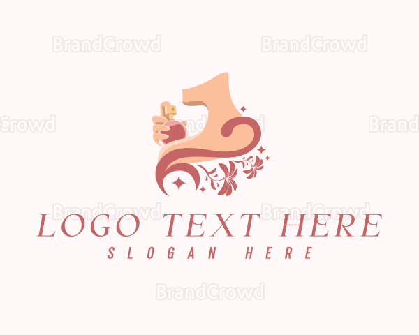 Elegant Floral Perfume Logo