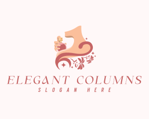 Elegant Floral Perfume logo design