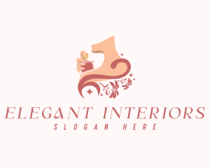 Elegant Floral Perfume logo design