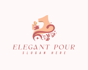 Elegant Floral Perfume logo design