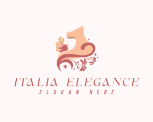 Elegant Floral Perfume logo design