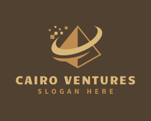 Cairo - Gold Pyramid Management logo design