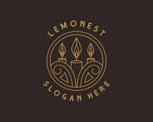 Candle Flame Aromatheraphy Logo