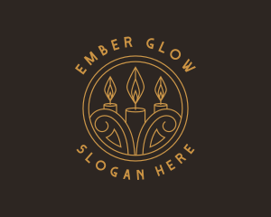 Ember - Candle Flame Aromatheraphy logo design