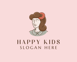 Retro Woman Cartoon logo design