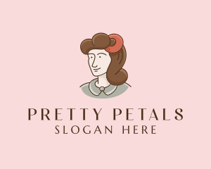 Retro Woman Cartoon logo design