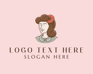 Girl - Retro Woman Cartoon logo design