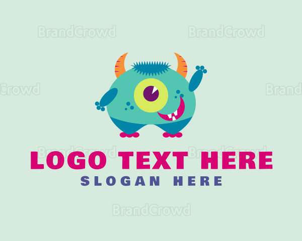 Cute Horned Monster Logo