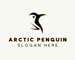 Wild Arctic Penguin logo design