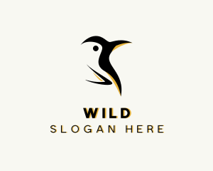 Wild Arctic Penguin logo design