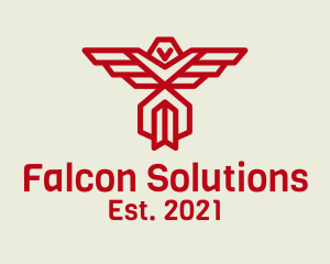 Red Military Eagle logo design