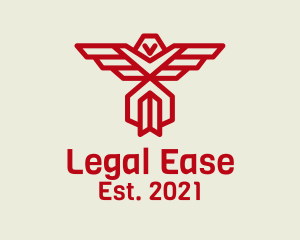 Pilot - Red Military Eagle logo design