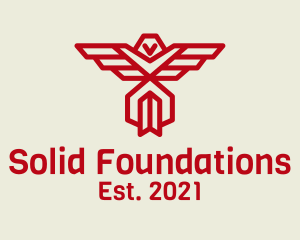 Shield - Red Military Eagle logo design