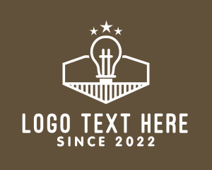 Idea - Star Light Bulb logo design