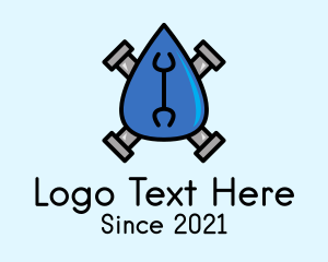 Hardware Store - Water Plumbing Droplet logo design