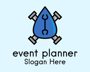 Water Plumbing Droplet Logo