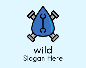 Water Plumbing Droplet Logo