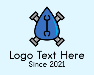 Maintenance - Water Plumbing Droplet logo design
