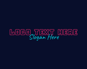 Game - Bright Neon Gaming logo design