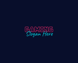 Bright Neon Gaming Logo