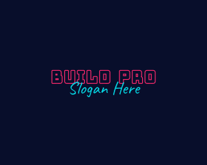 Application - Bright Neon Gaming logo design