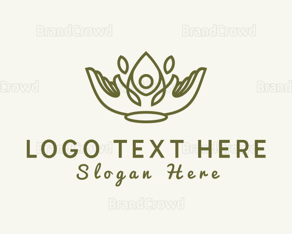 Flower Lotus Hands Logo