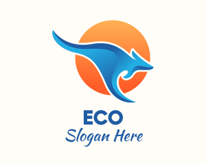 Animal - Australian Blue Kangaroo logo design