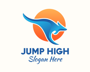 Australian Blue Kangaroo logo design