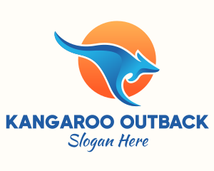 Australian Blue Kangaroo logo design