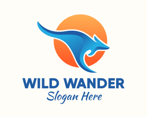 Australian Blue Kangaroo logo design