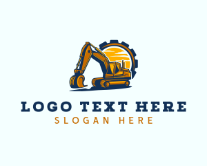 Cog - Excavator Construction Builder logo design