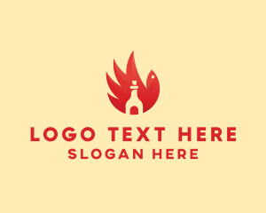 Food Delivery - Chicken Wing Hot Sauce logo design
