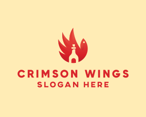 Chicken Wing Hot Sauce logo design