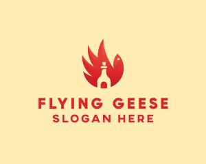 Chicken Wing Hot Sauce logo design