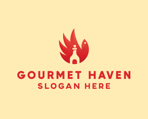 Chicken Wing Hot Sauce logo design