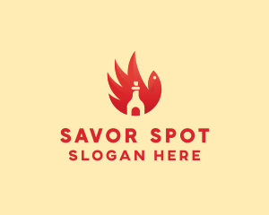 Chicken Wing Hot Sauce logo design