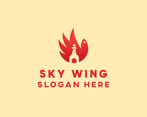 Wing - Chicken Wing Hot Sauce logo design