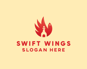 Chicken Wing Hot Sauce logo design