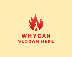 Cooking - Chicken Wing Hot Sauce logo design