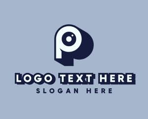 Vlogger - Photo Camera Lens logo design