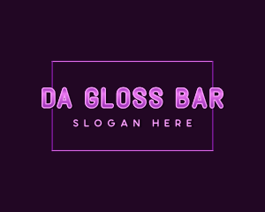 Neon Pub Bar logo design