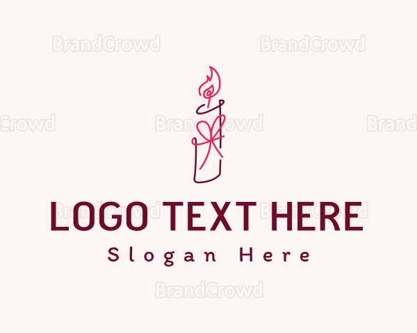 Candle Ribbon Gift Logo