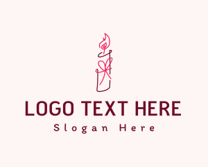 Candle Ribbon Gift Logo