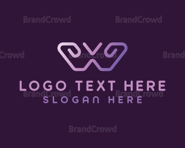 Modern Gradient Butterfly Logo