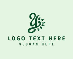 Landscaping - Curly Leafy Letter Y logo design